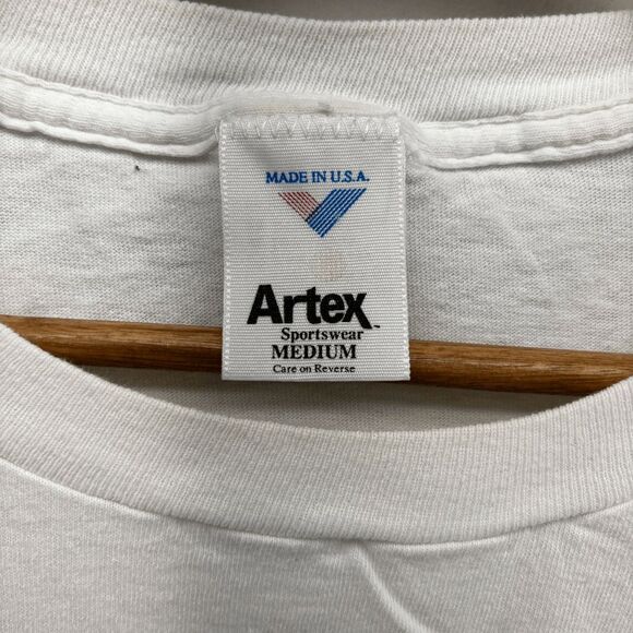 VTG Air Force Academy 80s 90s Fighting Falcon Mascot Shirt Artex Tag USA Size M - Picture 5 of 5